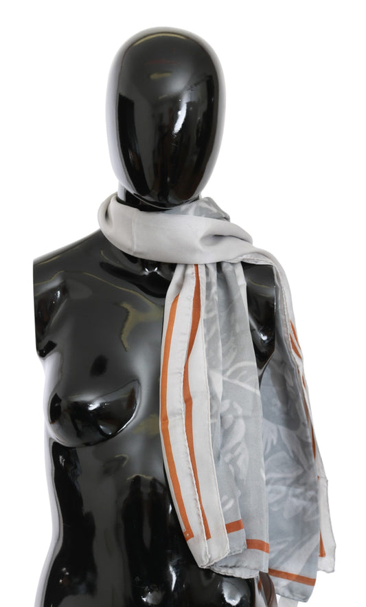 Costume National Elegant Silk Floral Scarf in a beautiful and luxurious design
