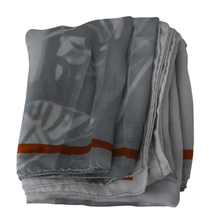 Elegant silk scarf with beautiful floral print by Costume National