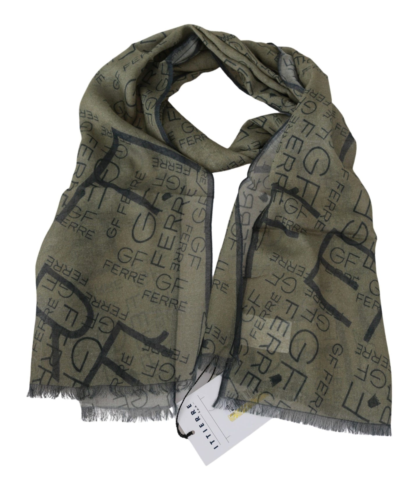 GF Ferre Elegant Patterned Wool-Blend Scarf - Italian Quality and Style