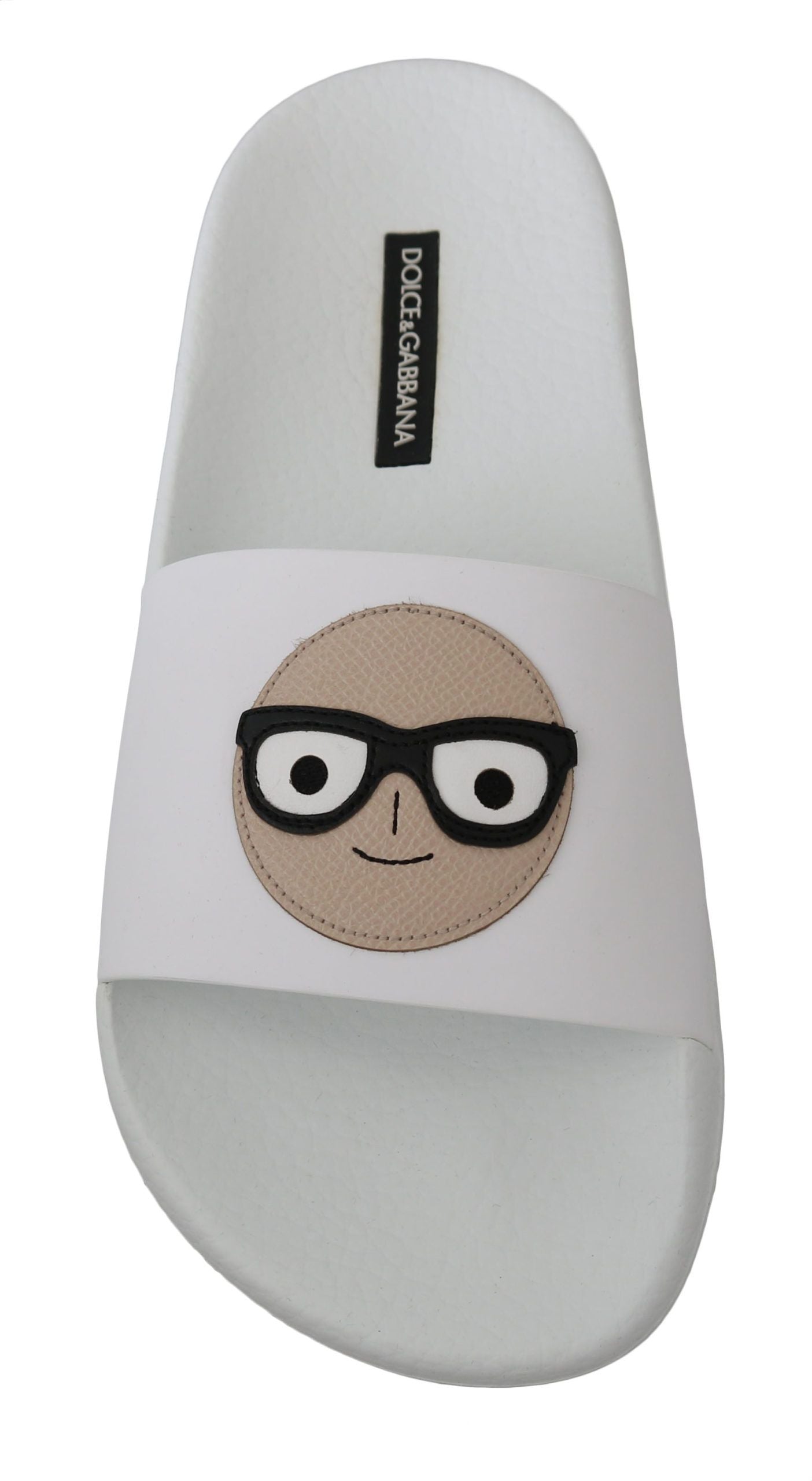 Luxury summer footwear in pristine white color from Dolce & Gabbana