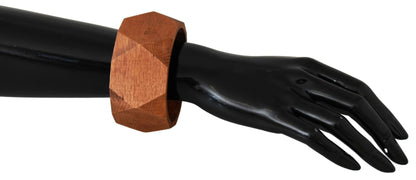  Unisex wooden bracelet in brown color with Italian origin 