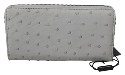 Luxurious gray continental wallet with ample space for cards, coins, and bills