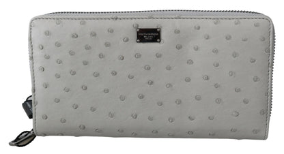 Dolce & Gabbana men's wallet crafted from genuine ostrich leather
