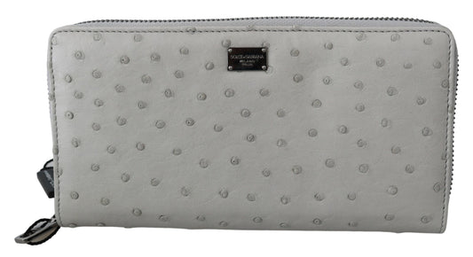 Dolce & Gabbana men's wallet crafted from genuine ostrich leather