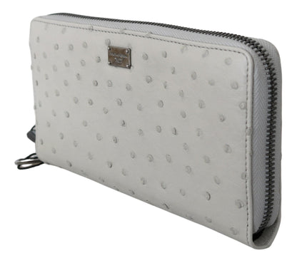 20cm x 10cm x 2cm authentic Dolce & Gabbana ostrich leather wallet from Italy