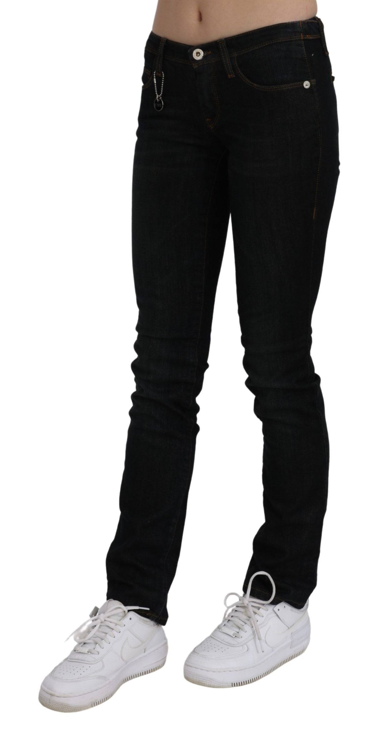 Elegant and timeless mid waist black jeans from Costume National