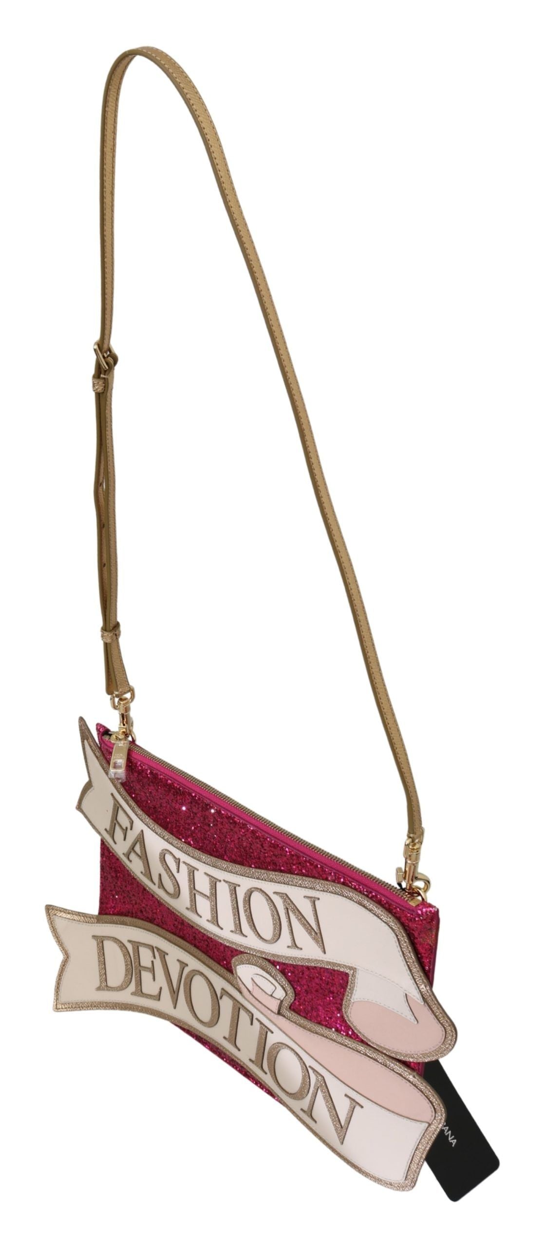 Luxurious Dolce & Gabbana Women’s Clutch Purse in dazzling pink glitter