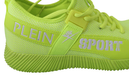 Luxury Italian-made light green casual running sneakers by Philipp Plein