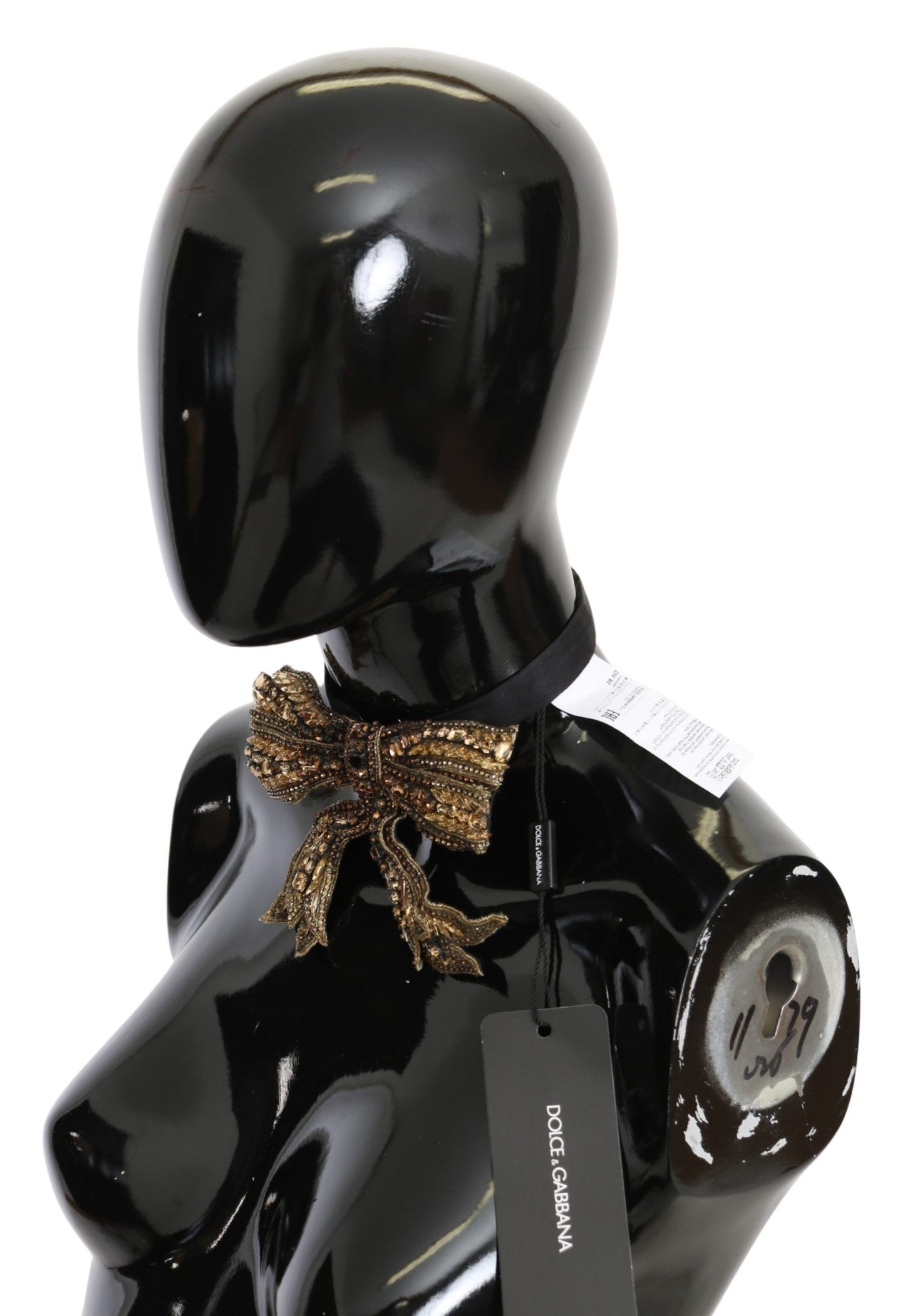 Luxurious gold and black silk bowtie by Dolce & Gabbana