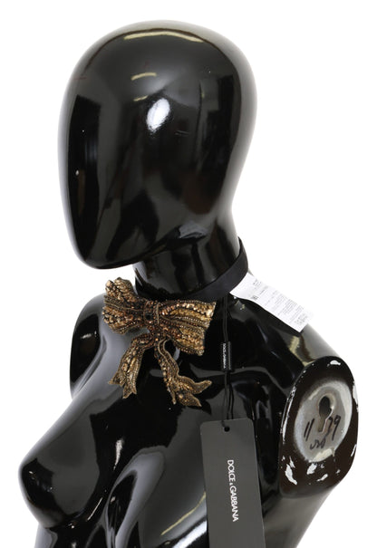 Luxurious gold and black silk bowtie by Dolce & Gabbana