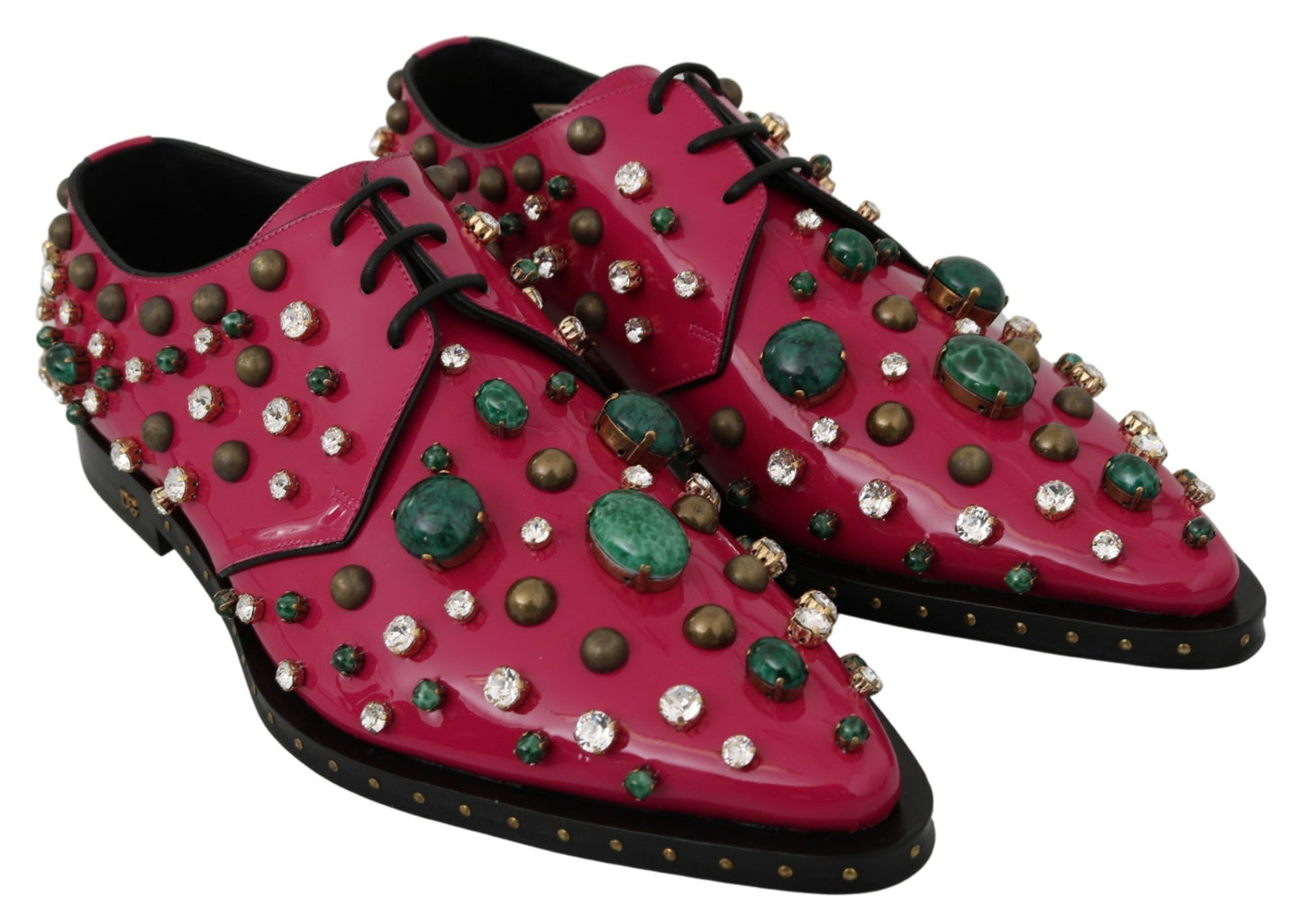 Dolce & Gabbana fuchsia pink patent leather flats with comfortable leather sole