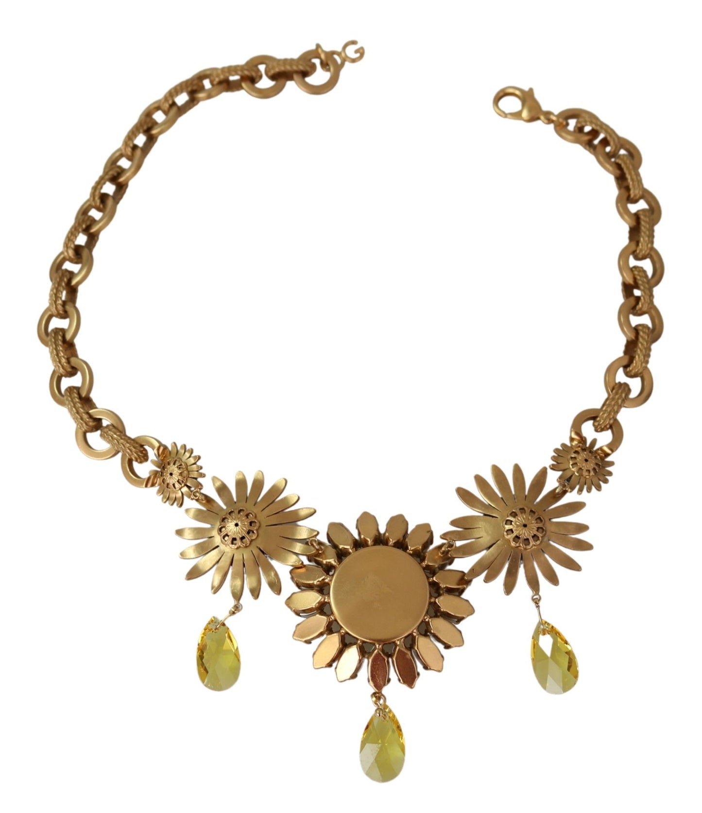 Glamorous and radiant gold statement necklace from Dolce & Gabbana