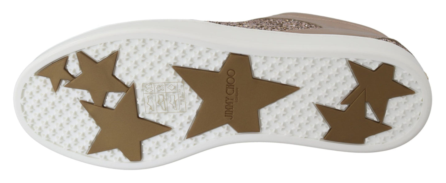 Italian-made Jimmy Choo sneakers perfect for adding sparkle to any outfit