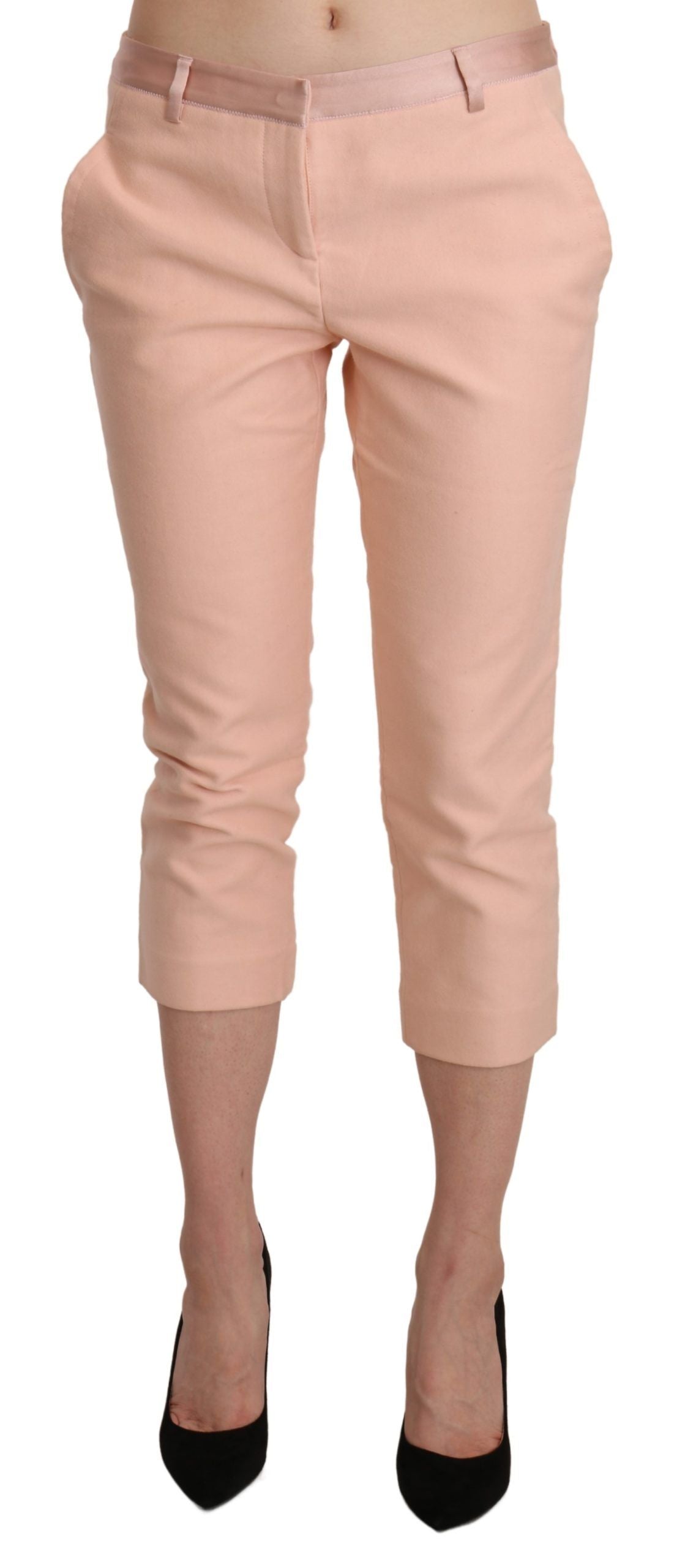Ermanno Scervino Chic Pink Skinny Capri Pants for Women