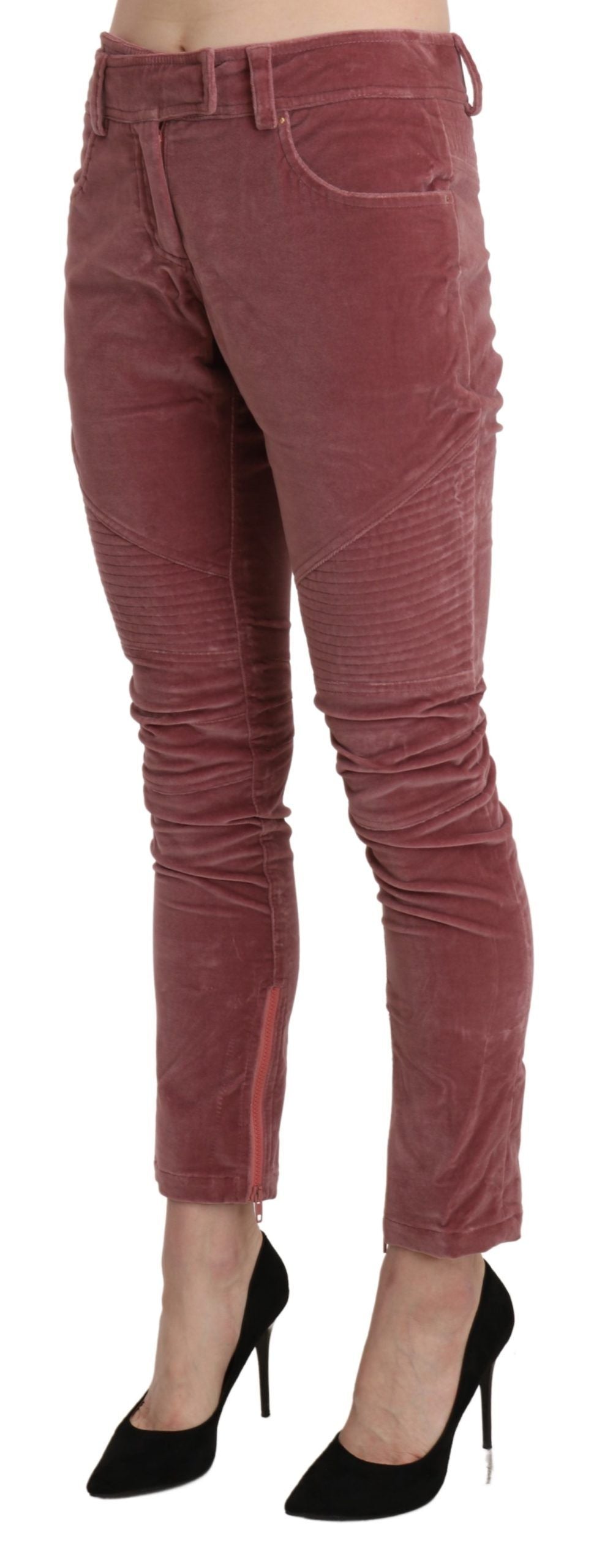 Flattering mid waist cut and sleek design for a bold fashion statement