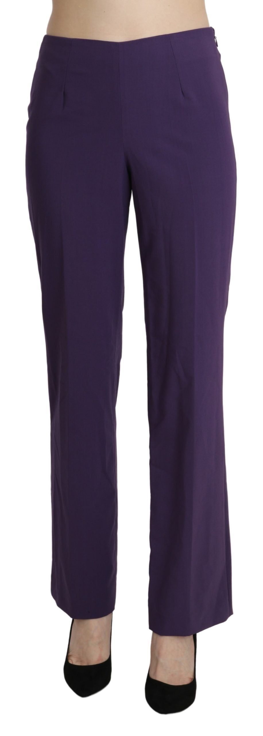 BENCIVENGA Elegant High Waist Violet Straight Pants - Stylish and versatile women's trousers