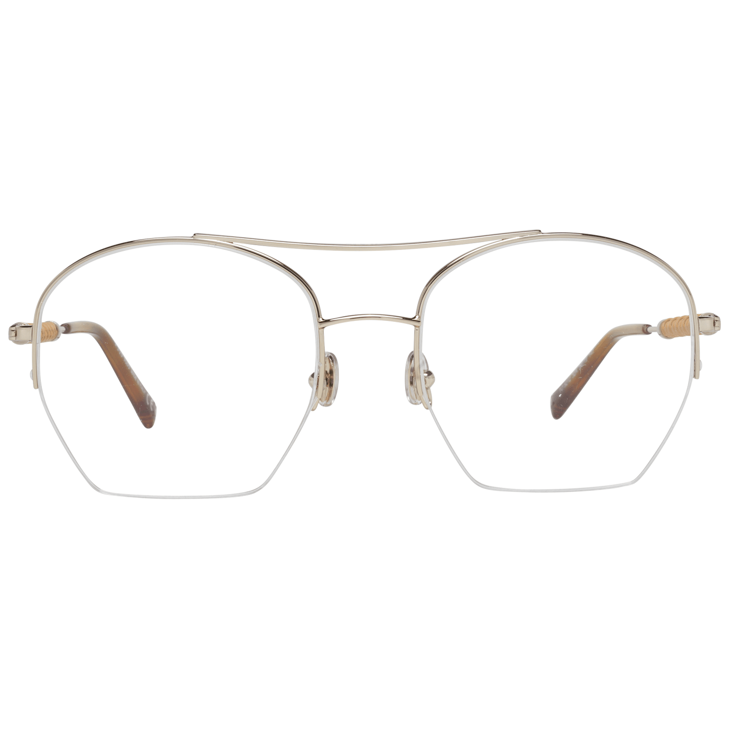 Silver half-rim Tod's optical frames for women with 54-19-140 size and branded case included