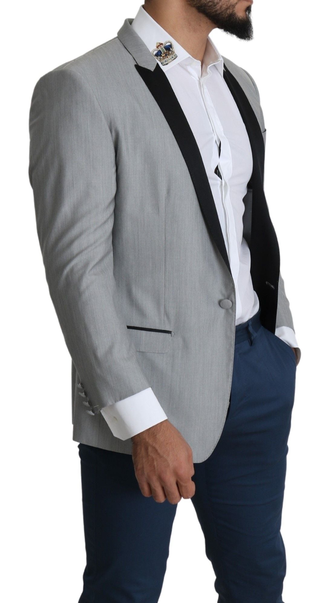 Made in Italy from 51% Silk, 47% Virgin Wool, and 2% Polyester with 100% Rayon lining
