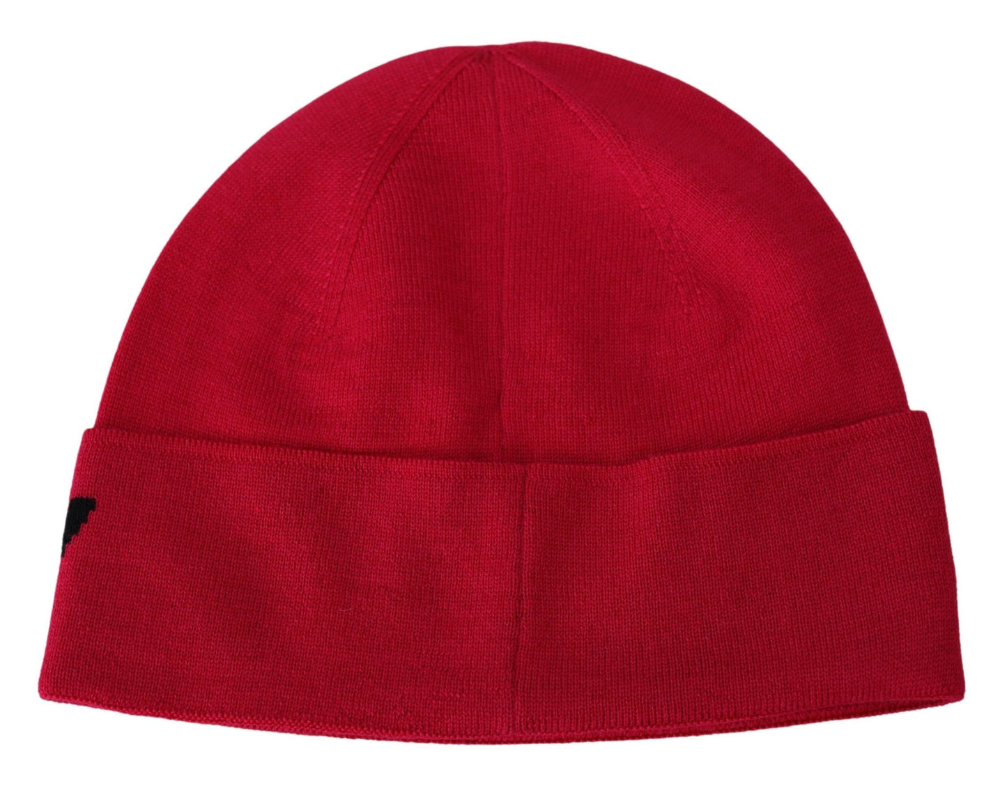  Unisex Italian-made wool beanie by Givenchy in red/pink with black logo