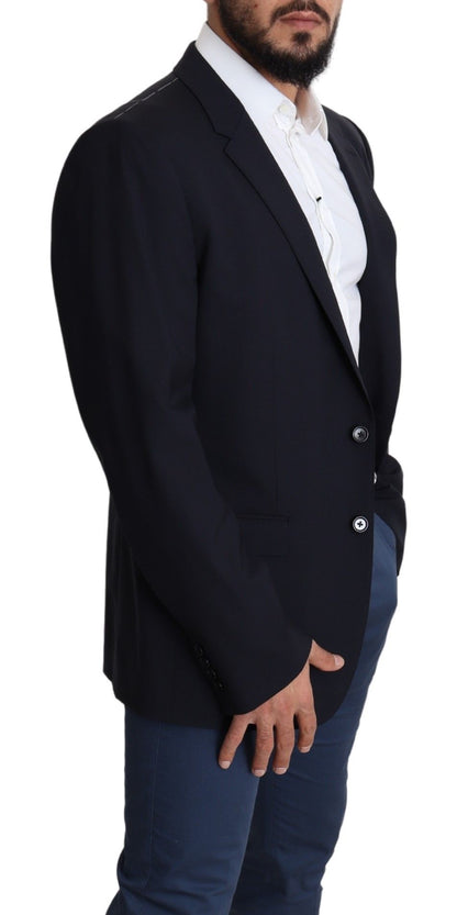 Elegant Dolce & Gabbana Martini Blazer with Three Interior Pockets and Luxurious Rayon Lining