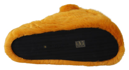 Vibrant Sunshine Yellow Lion Slippers made of 70% MA, 30% PL
