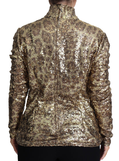 Luxurious Italian Dolce & Gabbana sweater adorned with sparkling sequins
