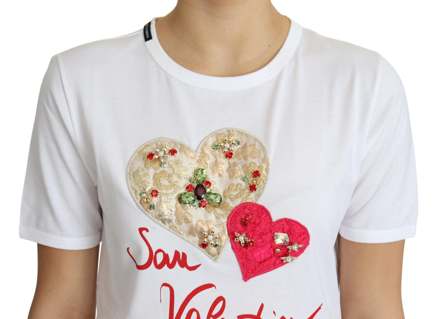Dolce & Gabbana White T-shirt featuring a classic round neck and short sleeves for everyday luxury