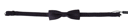 Exquisite Dolce & Gabbana gray silk bow tie with subtle pattern 
