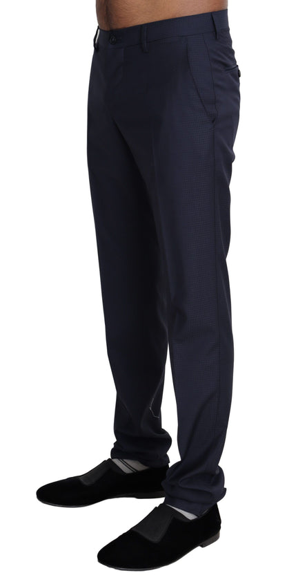 Luxurious wool and silk blend pants with a sharp slim fit