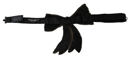 Luxurious 100% Silk Dolce & Gabbana Bow Tie with Rhinestones