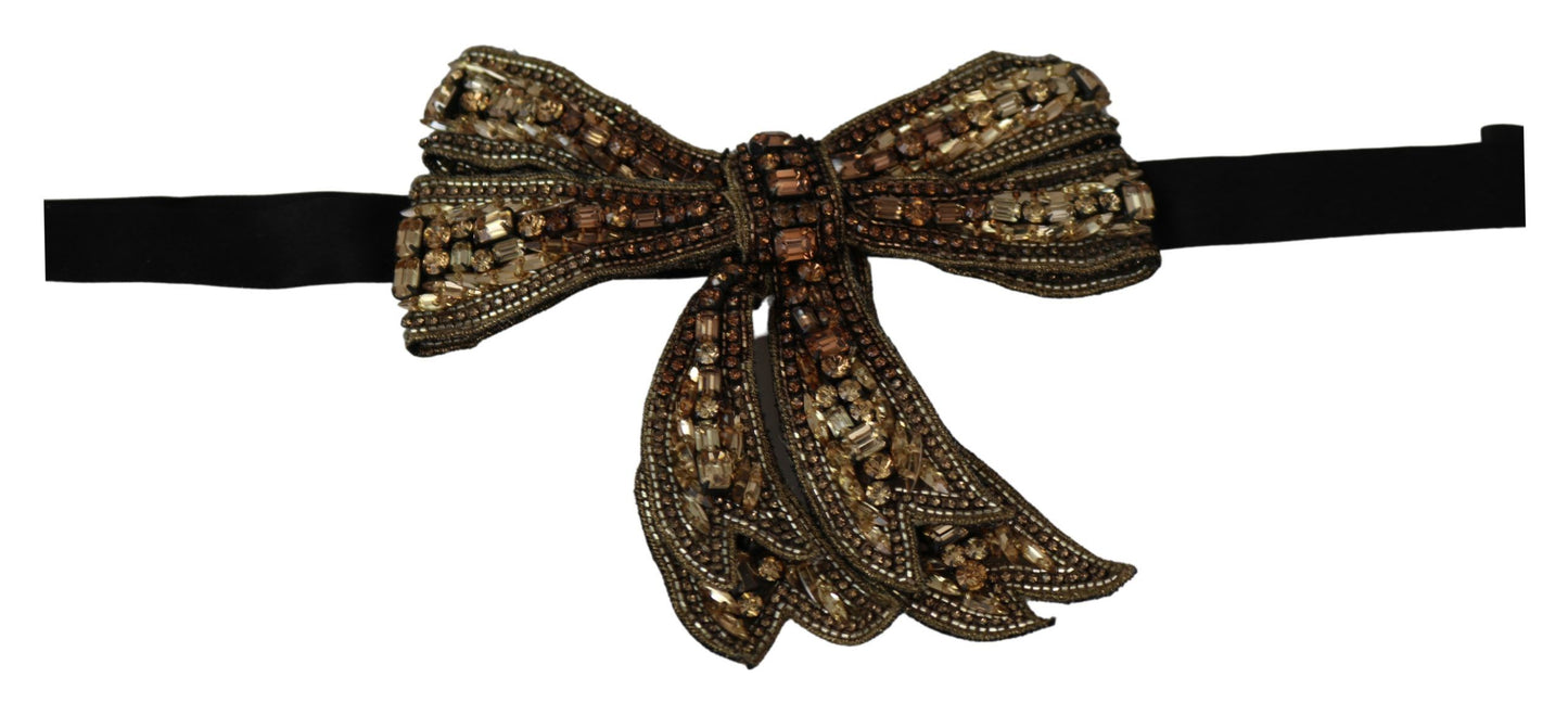 Stunning Italian-made Dolce & Gabbana Silk Bow Tie with Clip Fastening