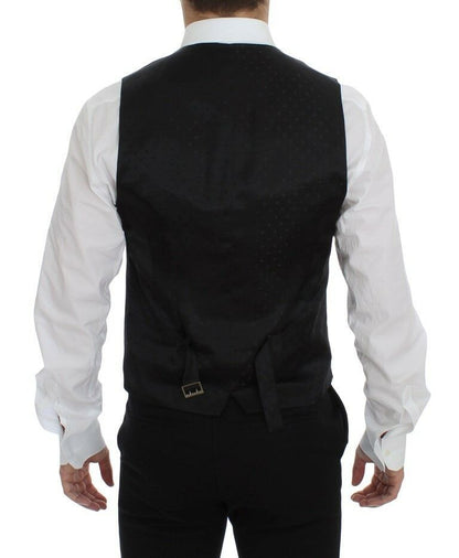 Full Front Button Closure Dolce & Gabbana Vest with Logo Details