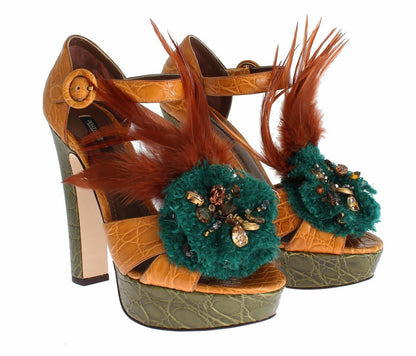  Elegant and Sophisticated Multicolor Crystal Ankle Strap Sandals 