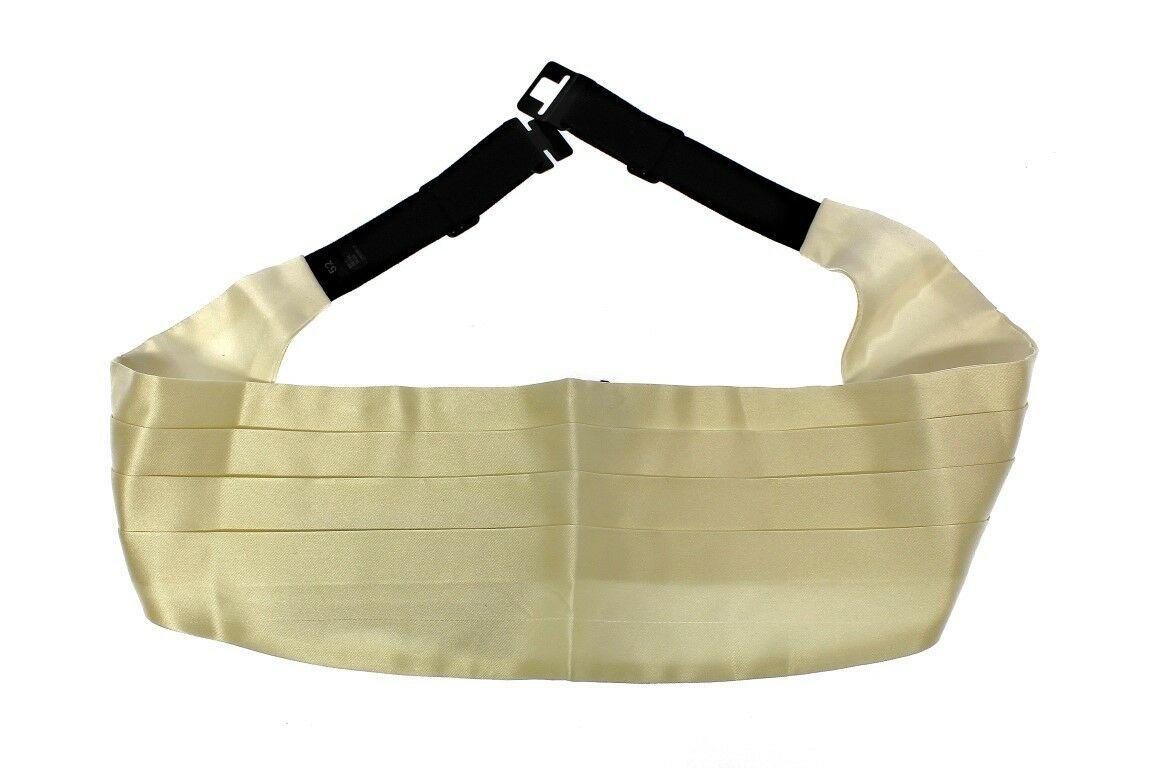 Exclusive White Silk Evening Cummerbund from Dolce & Gabbana in Italy