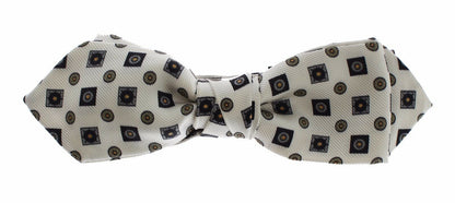 Stunning white base adorned with vibrant, multicolor baroque print
