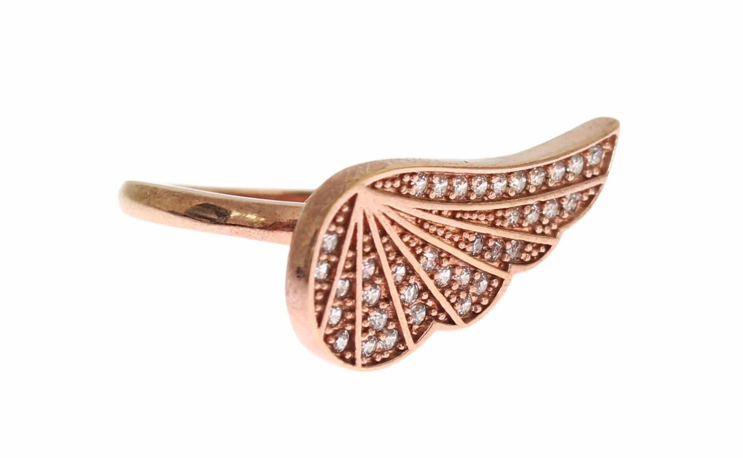 Captivating and sophisticated Pink Gold CZ Crystal Ring from Nialaya