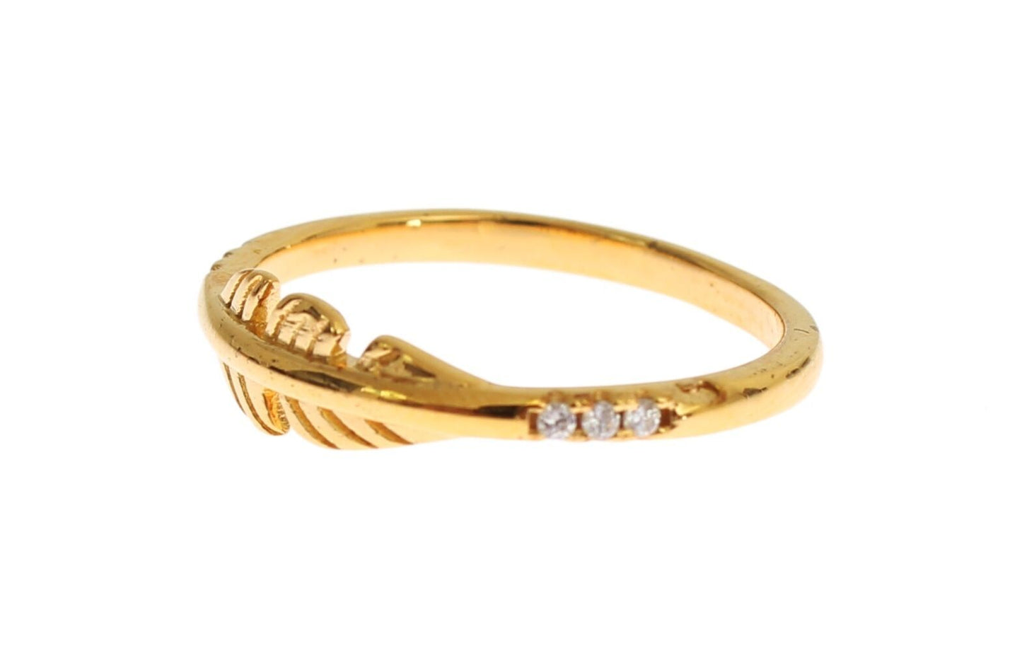 Luxurious Nialaya ring crafted from 18K gold plated 925 sterling silver