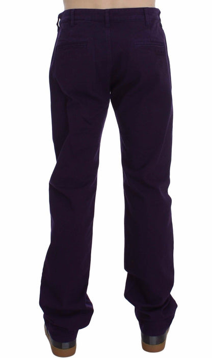 Zipper fly closure and discrete logo details for luxury brand recognition