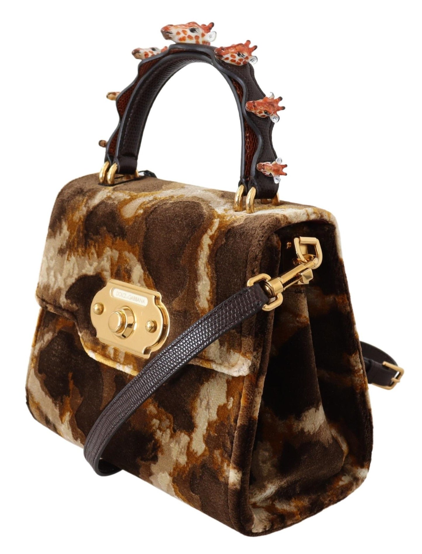 Sophisticated Dolce & Gabbana Welcome Bag with push button flap closure and 110cm strap