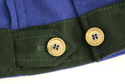 Beautiful blend of blue hues in Andrea Incontri blue wool jacket