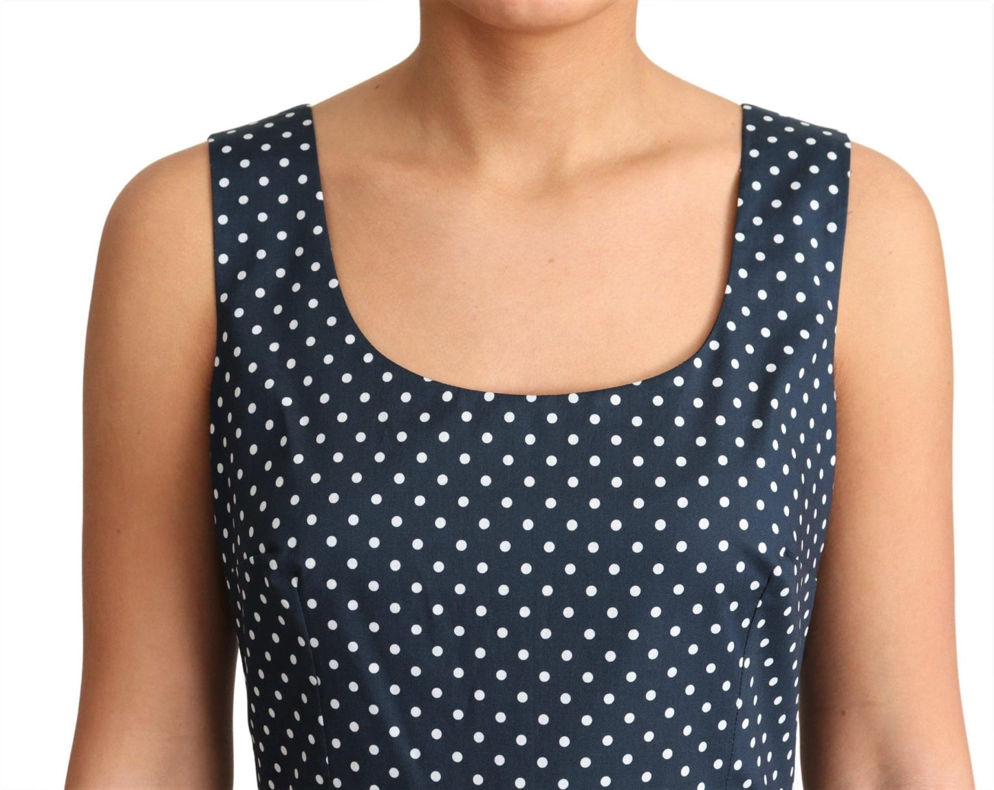 Polka Dot Sleeveless A-Line Dress by Dolce & Gabbana, made in Italy