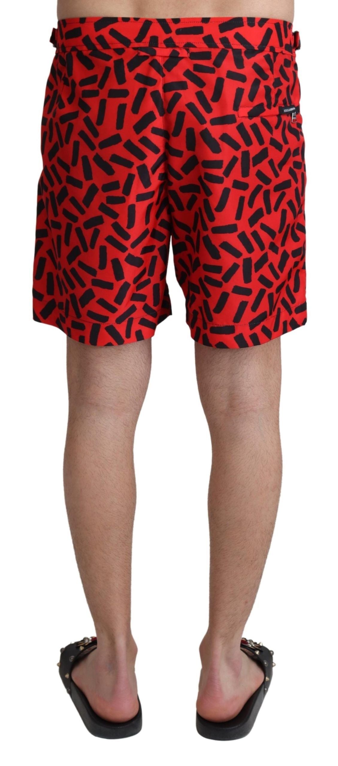 Dolce & Gabbana Chic Red Swim Trunks Boxer Shorts made from 100% Polyester material for great fitting and comfort
