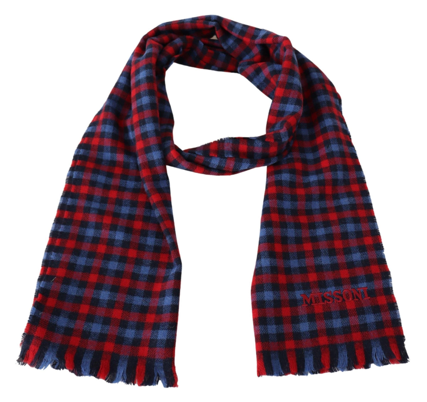Unisex Missoni scarf with captivating check pattern design