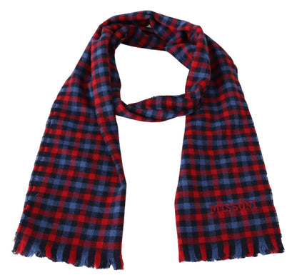 Unisex Missoni scarf with captivating check pattern design
