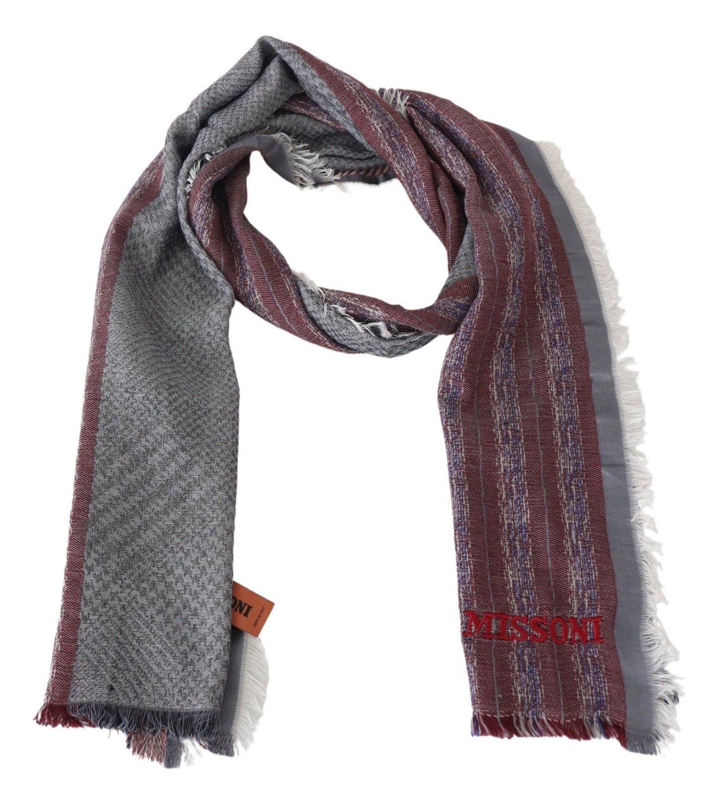 Unisex Premium Wool Scarf Made in Italy with Iconic Logo Details