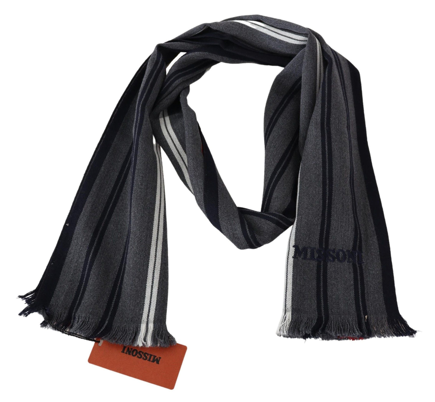 Luxurious Italian-Made Multicolored Wool Scarf by Missoni