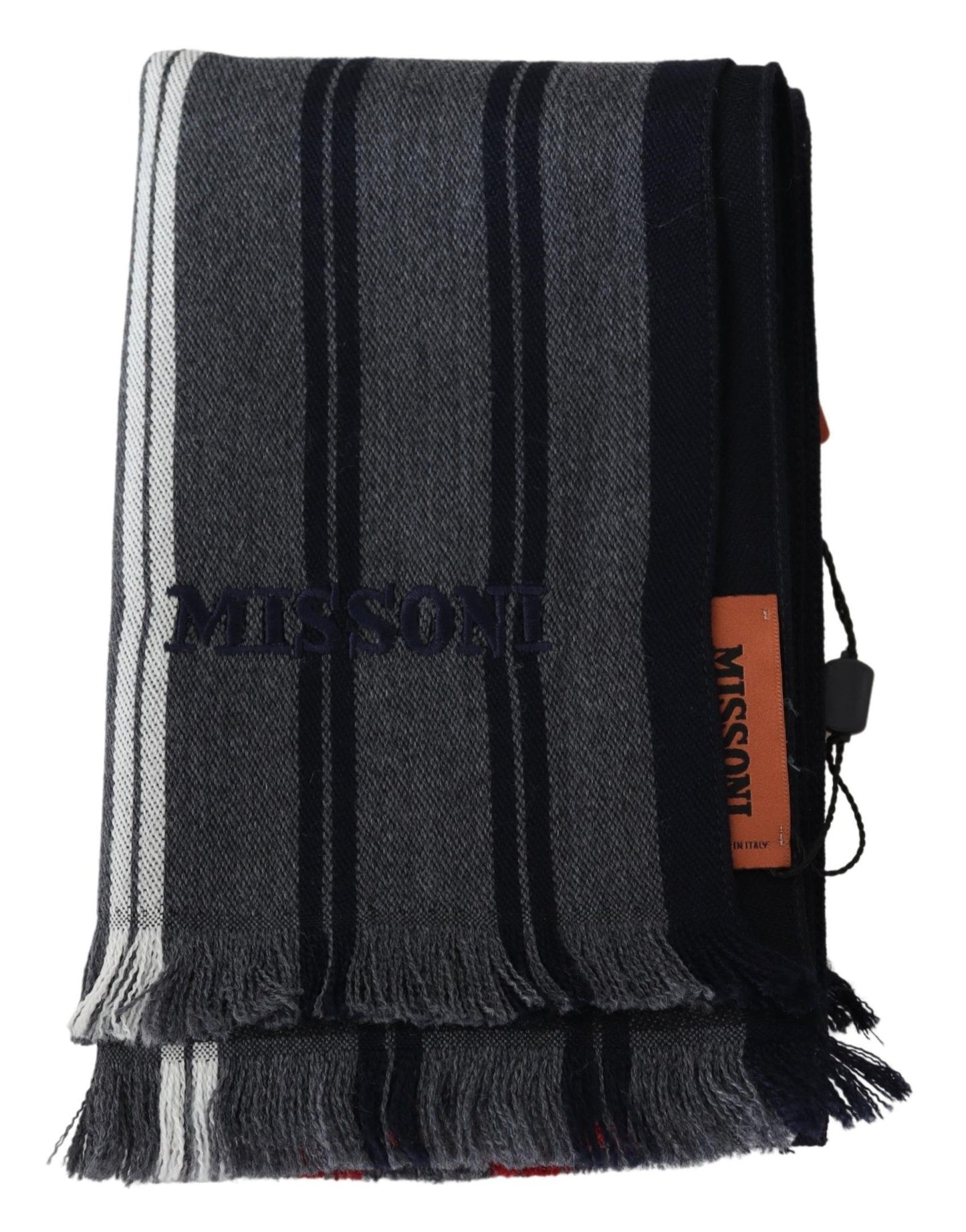 Vibrant Striped Wool Scarf for Classic Elegance and High Fashion