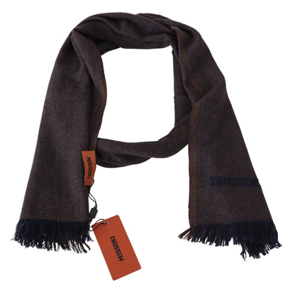 Unisex scarf with Missoni brand logo, crafted in Italy