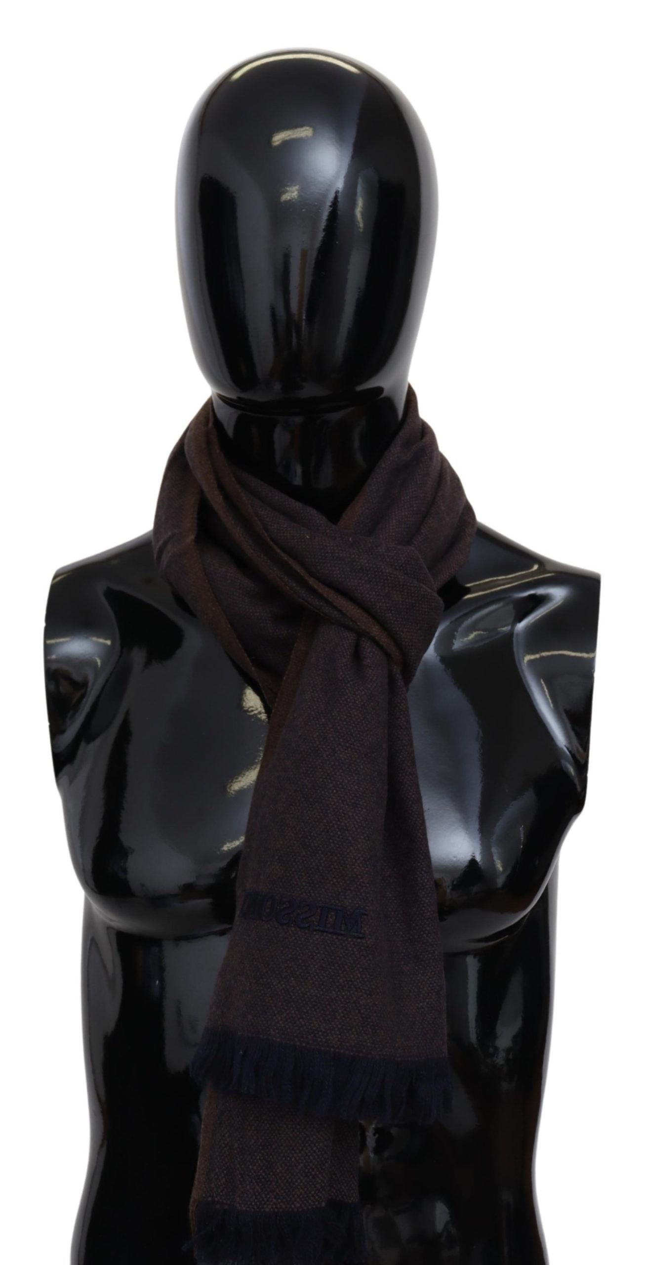 Missoni Elegant Cashmere Unisex Fringed Scarf in Brown