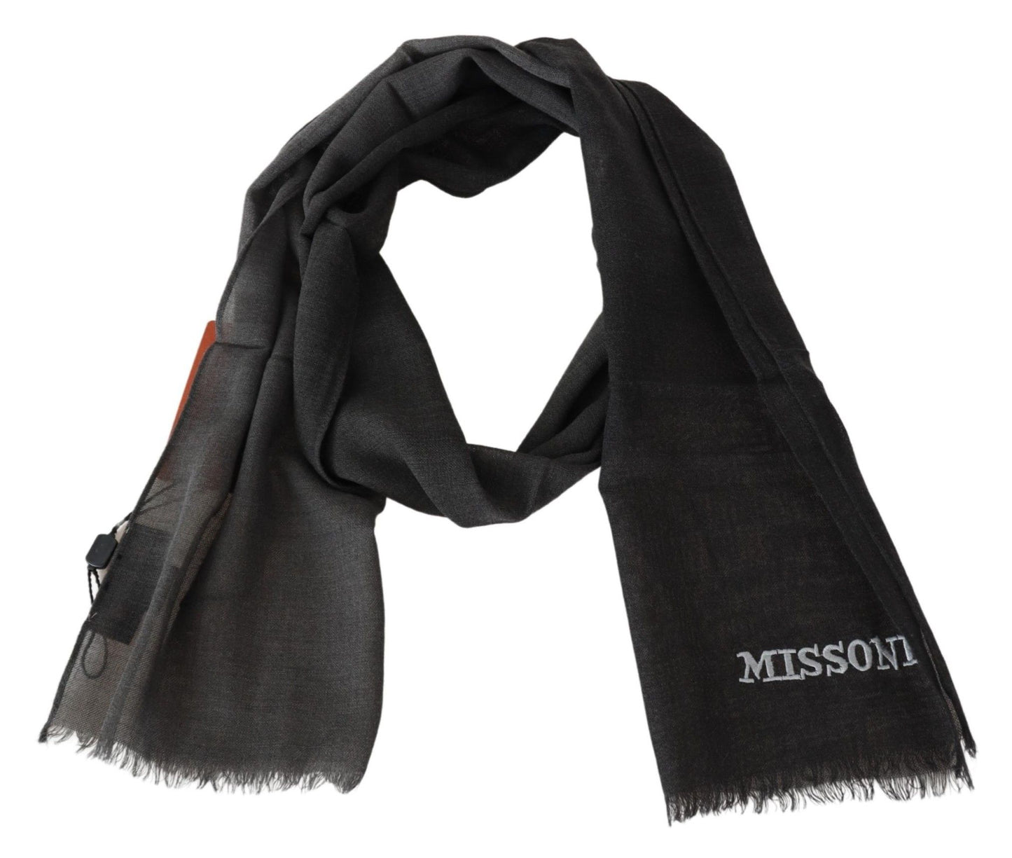 Exquisitely crafted Missoni scarf in black with original tags